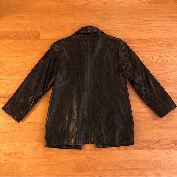 Vintage Alligator Print Leather Jacket - Picture 6 of 6